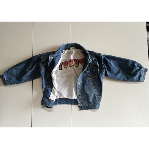 Vintage London Fog TURBO Jean Jacket Boys Girls Kids Size‎ Large / 7 - Picture 1 of 15